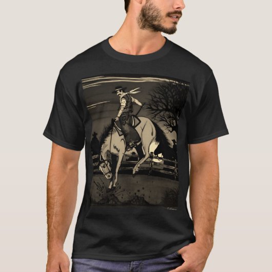 De cowboys zijn de Sepia Tone Print. T-Shirt (Voorkant)