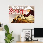 De Cowgirl Spirit vangen Poster (Thuiskantoor)