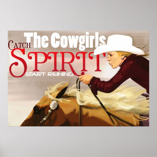 De Cowgirl Spirit vangen Poster (Voorkant)