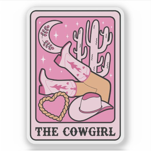 De Cowgirl Sticker (Voorkant)