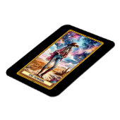 De Cowgirl Tarot Kaart Magnet Magneet (Linkerzijde)