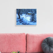 De "Cozy Cabin in the Snow"-galerij met de afwerki Canvas Afdruk (Insitu (Woonkamer))