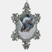 De Cozy Couple Tin Sneeuwvlok Ornament (Links)