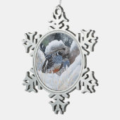 De Cozy Couple Tin Sneeuwvlok Ornament (Rechts)