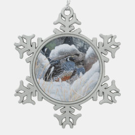 De Cozy Couple Tin Sneeuwvlok Ornament