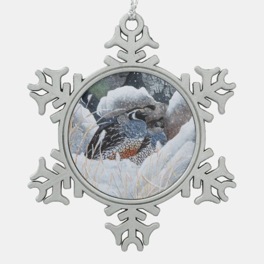 De Cozy Couple Tin Sneeuwvlok Ornament (Voorkant)