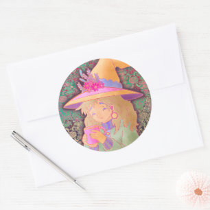 De Cozy Heks Ronde Sticker