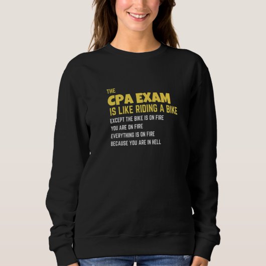 De CPA-examen is als fietsen accountant Trui (Voorkant)