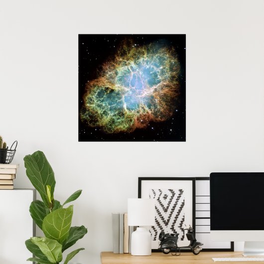 De Crab Nebula. Poster (Thuiskantoor)