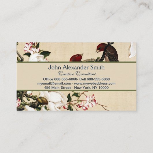 De Crabapple en Magnolia Fine Art Visitekaartje (Achterkant)