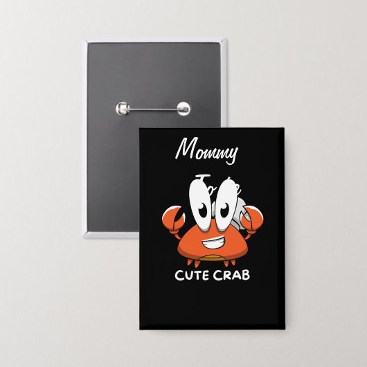 De Crabtastic Cutie. Button (Voorkant / Achterkant)