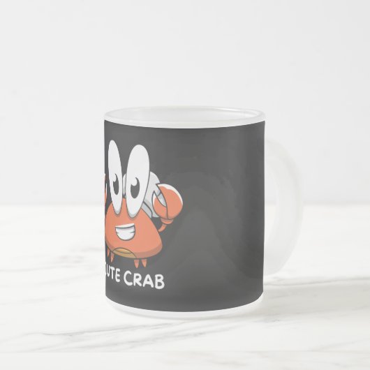 De Crabtastic Cutie. Matglas Koffiemok (Voorkant rechts)