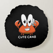 De Crabtastic Cutie. Rond Kussen (Voorkant)