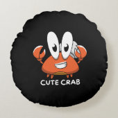 De Crabtastic Cutie. Rond Kussen (Voorkant)