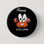 De Crabtastic Cutie. Ronde Button 5,7 Cm (Voorkant)