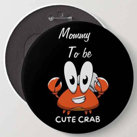 De Crabtastic Cutie. Ronde Button 6,0 Cm (Voorkant /achterkant)