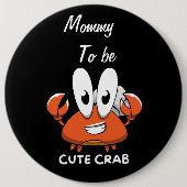 De Crabtastic Cutie. Ronde Button 6,0 Cm (Voorkant)