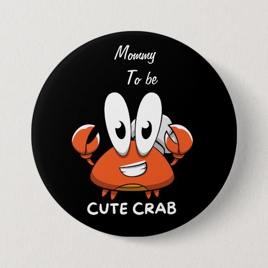 De Crabtastic Cutie. Ronde Button 7,6 Cm (Voorkant)