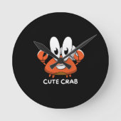 De Crabtastic Cutie. Ronde Klok (Voorkant)