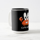 De Crabtastic Cutie. Tweekleurige Koffiemok (Voorkant links)
