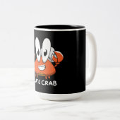 De Crabtastic Cutie. Tweekleurige Koffiemok (Voorkant rechts)