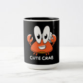 De Crabtastic Cutie. Tweekleurige Koffiemok (Center)