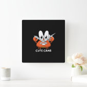 De Crabtastic Cutie. Vierkante Klok (Huis)