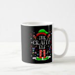 De Crafty Elf Funny Xmas Elf Matching Family Chris Koffiemok<br><div class="desc">De Crafty Elf Funny Xmas Elf Matching Family Kerstmis</div>