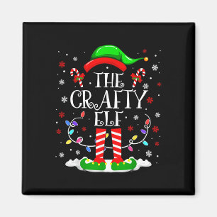 De Crafty Elf Funny Xmas Elf Matching Family Chris Magneet