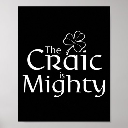 De Craic is misschien wel Schattige Irish St. Patr Poster (Voorkant)