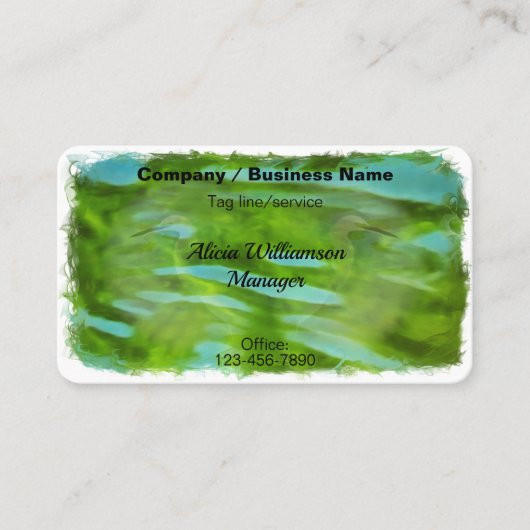 De Crane Reflections 0335 Visitekaartje (Voorkant)