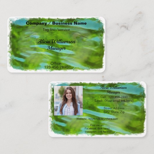 De Crane Reflections 0335 Visitekaartje (Voorkant / Achterkant)