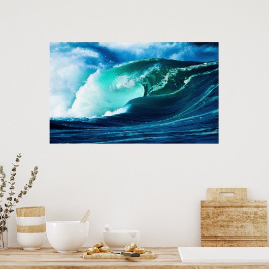 de Crashing van de Golf Poster (Keuken)