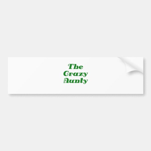 De Crazy Aunty Bumpersticker (Voorkant)