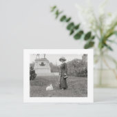 De Crazy Bunny Lady Briefkaart (Staand voorkant)