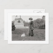 De Crazy Bunny Lady Briefkaart (Voorkant / Achterkant)