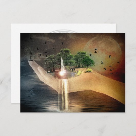 De creatie briefkaart (Voorkant / Achterkant)