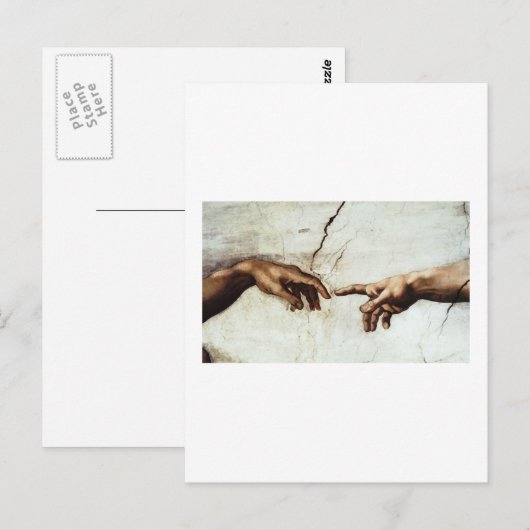 De creatie briefkaart (Voorkant / Achterkant)