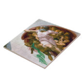 De creatie van Adam (detail), Michelangelo Tegeltje (Zijkant)