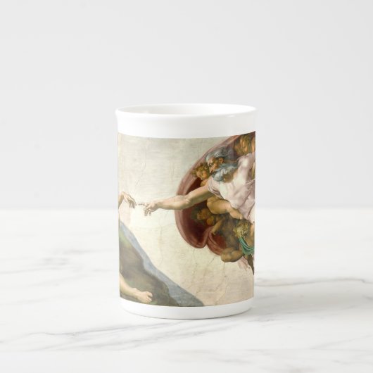 De creatie van Adam door de Mok Michelangelo China (Voorkant)