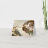 De creatie van Adam door Michelangelo Bedankkaart (Voorkant)