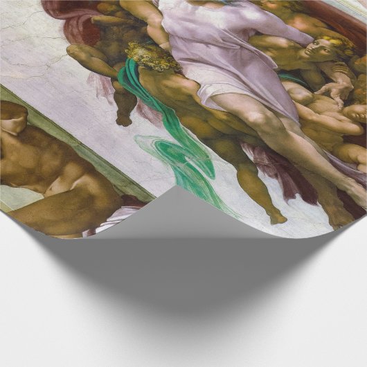 De creatie van Adam door Michelangelo Cadeaupapier (Hoek)