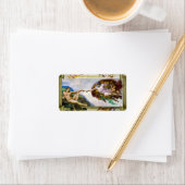 De creatie van Adam door Michelangelo Etiket (Insitu)