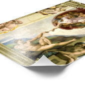De creatie van Adam door Michelangelo Fine Art Foto Afdruk (Hoek)