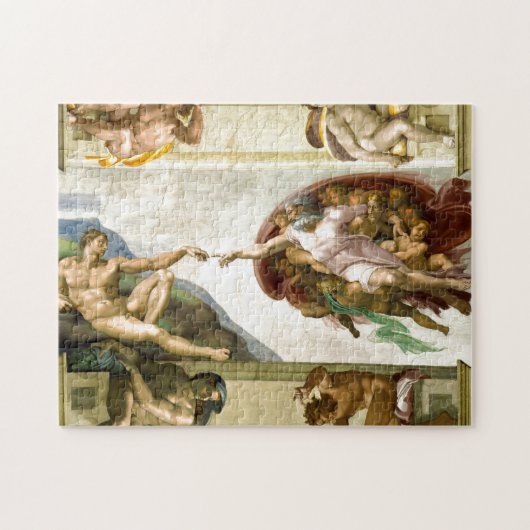 De creatie van Adam door Michelangelo Fine Art Legpuzzel (Horizontaal)