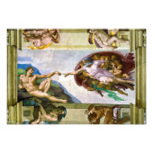 De creatie van Adam door Michelangelo Foto Afdruk (Voorkant)