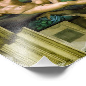 De creatie van Adam door Michelangelo Foto Afdruk (Hoek)