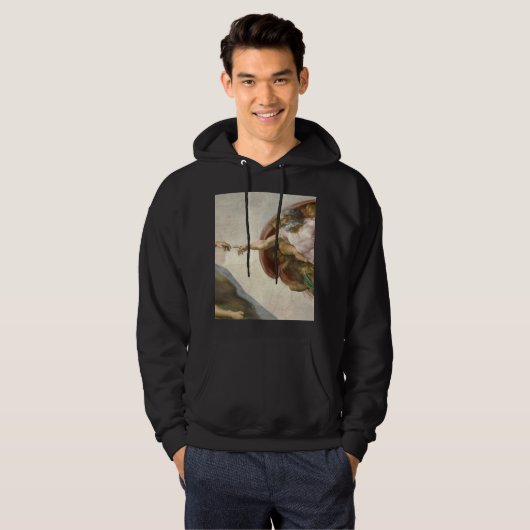 De creatie van Adam door Michelangelo Hoodie (Voorkant volledig)