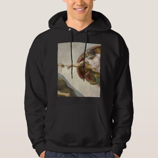 De creatie van Adam door Michelangelo Hoodie (Voorkant)