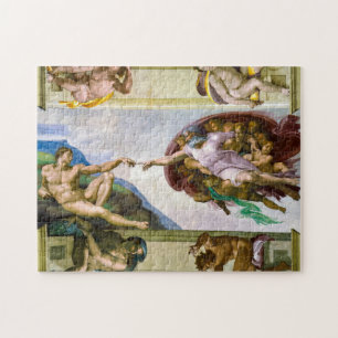 De creatie van Adam door Michelangelo Legpuzzel